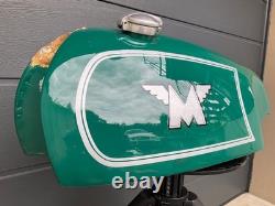For Legendary Matchless G50 racing AL fuel petrol tank with an older repair