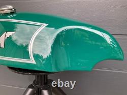 For Legendary Matchless G50 racing AL fuel petrol tank with an older repair