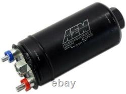GENUINE AEM 50-1005 Inline Fuel Pump 380LPH Bosch 044 Style + 10AN Inlet Fitting
