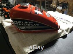 Harley Davidson Custom Paint 883R race bike fuel / gas tank ONE OFF! Man Cave