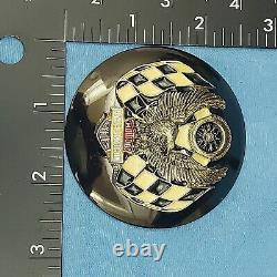 Harley Davidson Gas Fuel Tank Cap Cover Medallion Racing Flags Eagle B&S 1970's