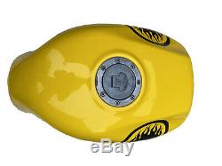 Honda CB500 Race Fuel Tank, Yellow, 1992-2003 With Tap And Filler With Key