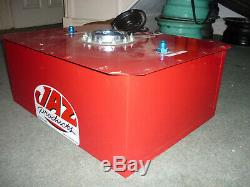 JAZ fuel cell tank plastic steel case race track car 30l an connectors