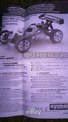Kyosho inferno neo racing buggy. 1/8 scale, nitro. Only had 2 tanks of fuel