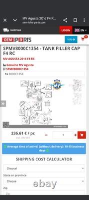 MV Augusta F4RC Fuel Cap Petrol Cap 8000C1354 Genuine Racing Kit Part