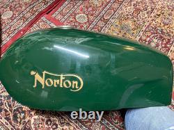 Norton racing fibreglass fuel gas tank with double fuel taps 750 Commando