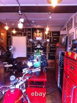 Norton racing fibreglass fuel gas tank with double fuel taps 750 Commando