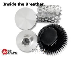 Oil Breather Catch Tank 1L AN10 Filter Drain Chrome Fittings Fuel Hose Kit