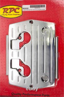 RACING POWER CO-PACKAGED Optima Alum Ball Milled Battery Tray Chrome