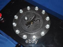 RCI Universal Aluminum Racing Fuel Cell Gas Surge Tank 12-Bolt Cap AN Fittings