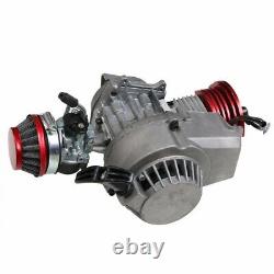 Racing 2 Stroke Pull Start 49cc Engine Motor Fuel Tank Pocket ATV Quad Dirt Bike