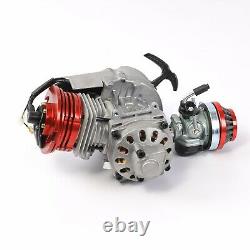 Racing 2 Stroke Pull Start 49cc Engine Motor Fuel Tank Pocket ATV Quad Dirt Bike