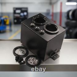 Surge Tank with Fittings Aluminum Fuel Surge Tank Compact for Racing, Racers