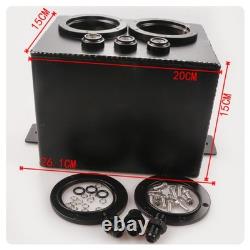 Surge Tank with Fittings Aluminum Fuel Surge Tank Compact for Racing, Racers