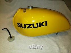 Suzuki 1976 RM370 Pristine Factory Aluminum Fuel Tank and vintage race pads lot