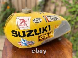 Suzuki RM Vintage 1976-8 Alloy Aluminium totally original old race fuel tank