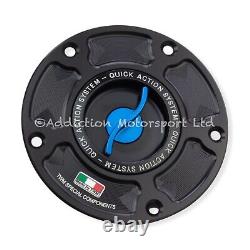 TWM Keyless Quick Release Action Blue Fuel Cap for Aprilia RSV 1000 R 2004-2008