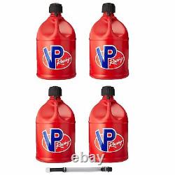 VP Racing Fuels 5-Gal Plastic Motorsport Fuel Tank 4-pack & 14 Hose Kit with Cap