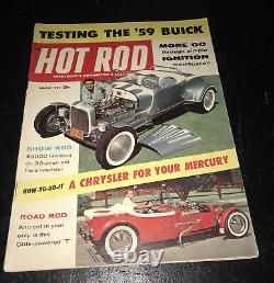 Vintage March 1959 Hot Rod Magazine Testing The 1959 Buick Kendall Motor Oil