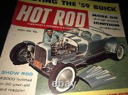 Vintage March 1959 Hot Rod Magazine Testing The 1959 Buick Kendall Motor Oil