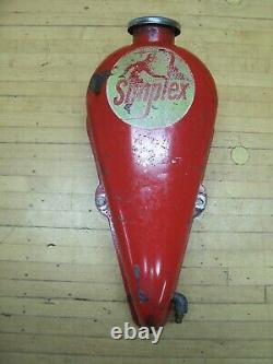 Vintage Simplex Racing Go Kart Seat Back Fuel Gas Tank West Bend McCulloch
