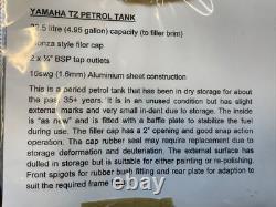 Yamaha TZ Aluminium Racing Fuel Tank with Monza Cap 22.5 litre Classic racer
